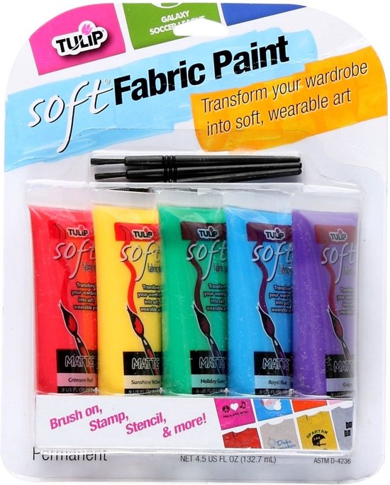 Tulip Soft fabric paint kit Primary 5stuks bol