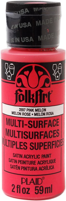 Multi-surface Acrylverf - 2897 Pink Melon - Folkart - 59 ml | bol.