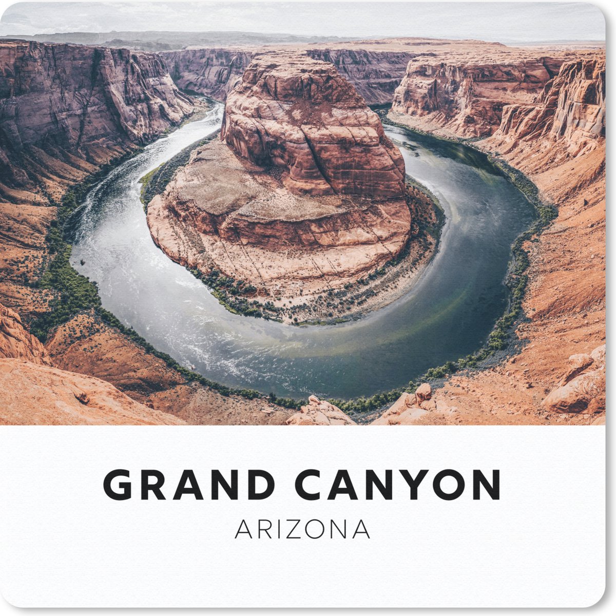 Muismat 20x20 cm - Mousepad Amerika - Steen - Arizona - Muismatten