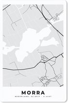 Muismat - Mousepad - Morra - Kaart - Plattegrond - Stadskaart - Friesland - 40x60 cm - Muismatten