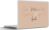 Laptop sticker - 14 inch - Can I borrow a kiss? I promise I'll give it back - Spreuken - Quotes - 32x5x23x5cm - Laptopstickers - Laptop skin - Cover