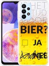 Hoesje Geschikt voor Samsung Galaxy A23 Is het al tijd voor bier?