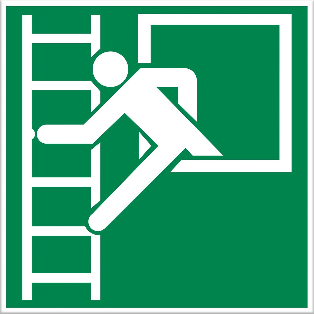 Pictogram Vluchtladder 20x20cm - polypropeen
