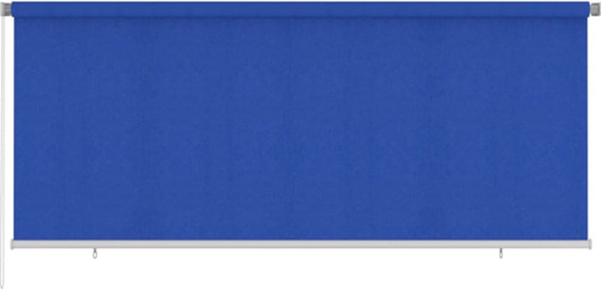vidaXL Rolgordijn voor buiten 350x140 cm HDPE blauw