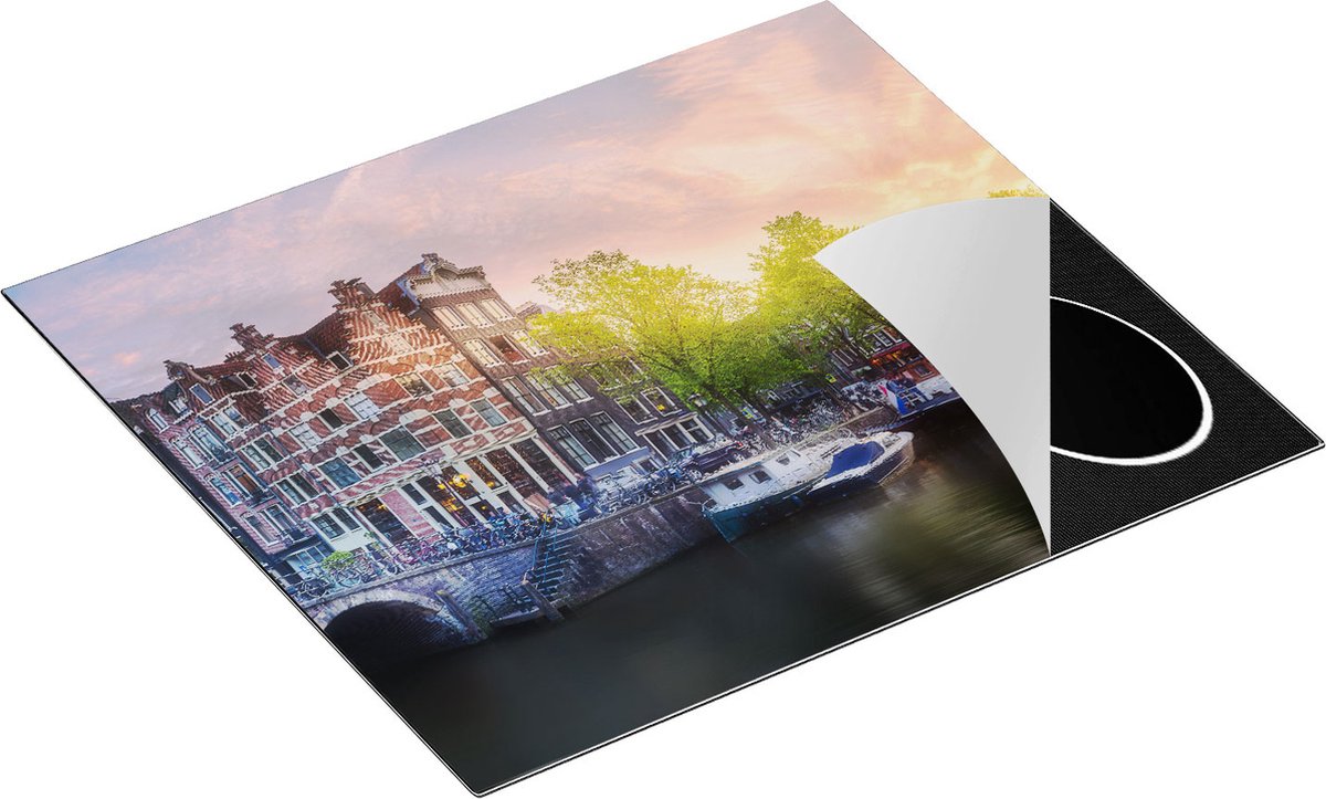 Chefcare Inductie Beschermer Amsterdamse Grachten - 58,3x51,3 cm - Afdekplaat Inductie - Kookplaat Beschermer - Inductie Mat