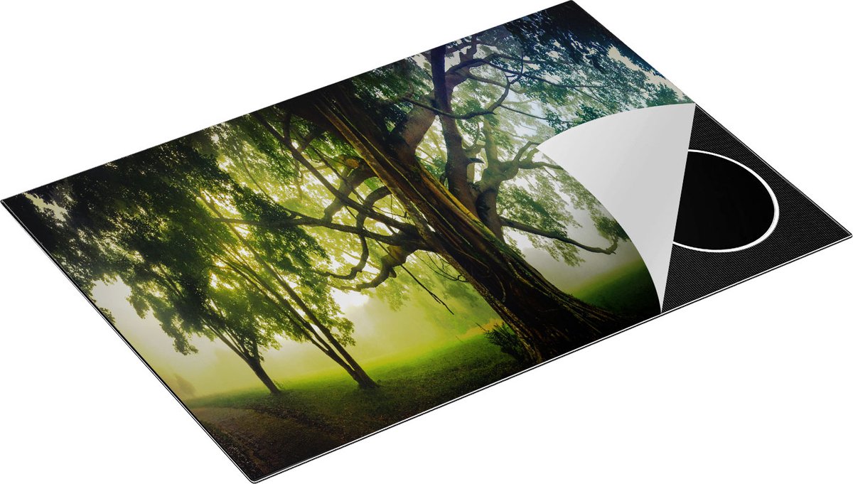 Chefcare Inductie Beschermer Grote Levensboom met Veel Takken - 75x52 cm - Afdekplaat Inductie - Kookplaat Beschermer - Inductie Mat
