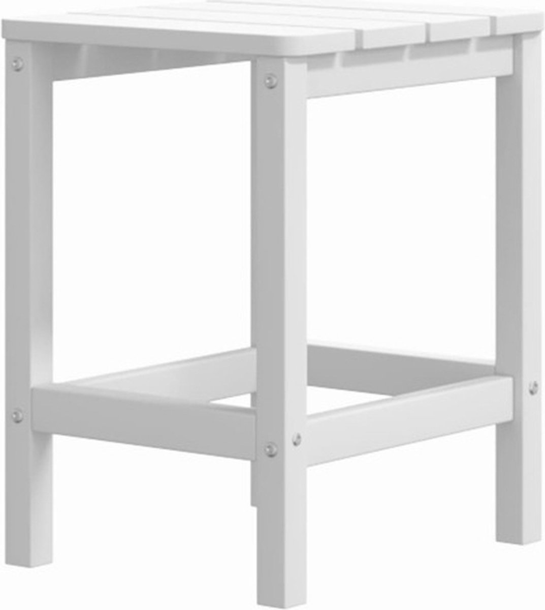 vidaXL Tuintafel Adirondack 38x38x46 cm HDPE wit