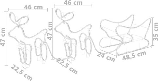 vidaXL-Buitenkerstversiering-rendieren-en-slee-576-LED's