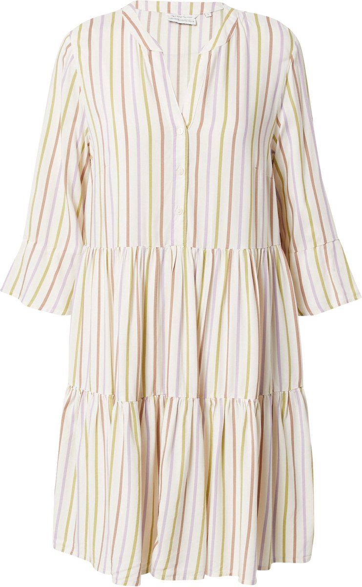Tom Tailor Printed Babydoll Mini Jurk Wit XL Vrouw