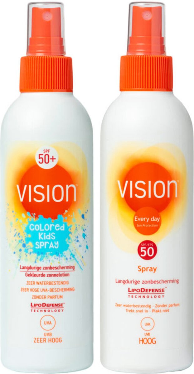 Vision SPF50 Familie Zonnebescherming Sprays Pakket