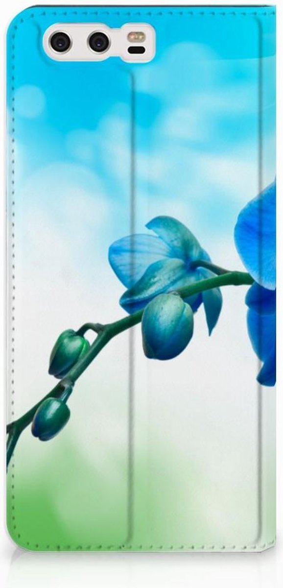 Book Case voor Huawei P10 Plus Smart Cover Orchidee Blauw - Cadeau voor je Moeder