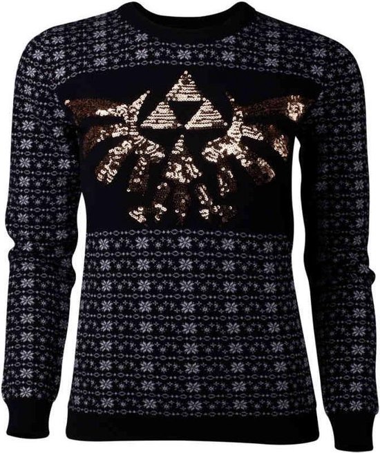 Difuzed Zelda Kersttrui Maat XS - Zwart