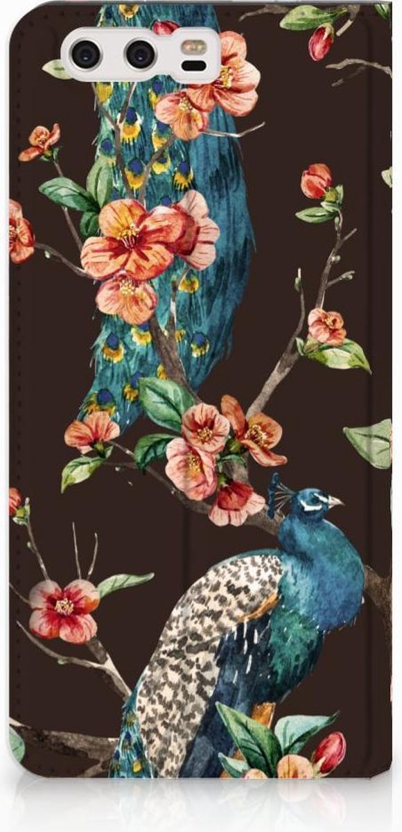 Huawei P10 Plus Hoesje maken Pauw met Bloemen