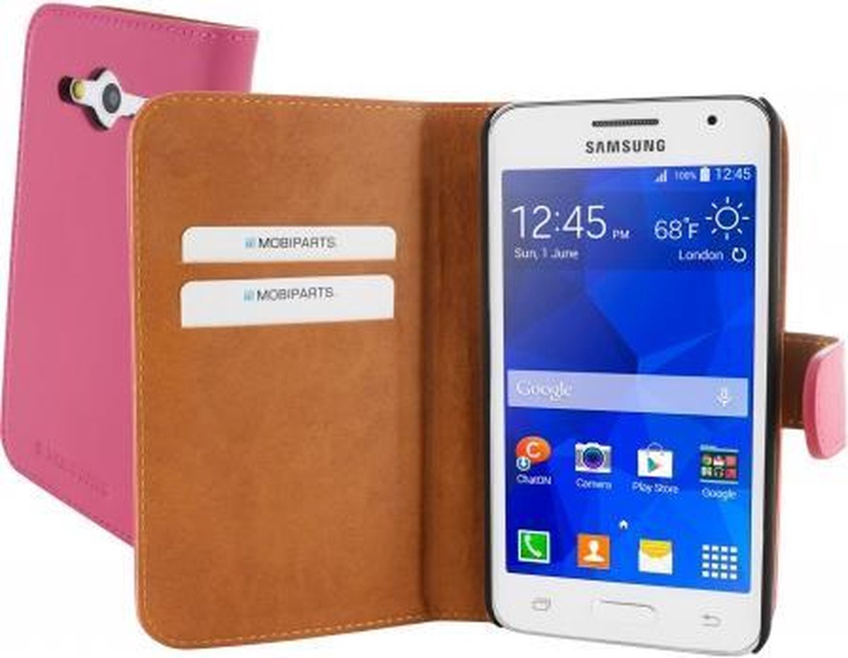 Mobiparts Premium Wallet Case Samsung Galaxy Core 2 Pink