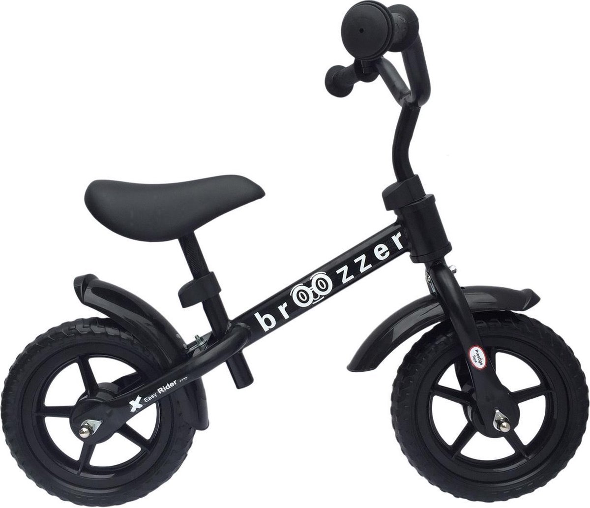Broozzer Easy Rider Metaal 10 inch Zwart – Loopfiets (Black-edition 2019) - Broozzer