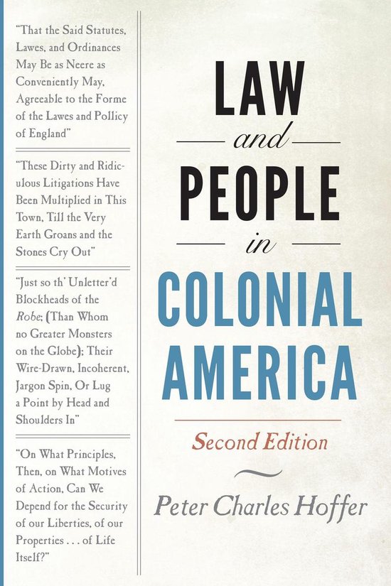 Law and People in Colonial America (ebook), Hoffer | 9781421434605 ...