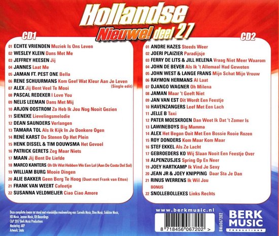 katoen Grammatica ondergronds Hollandse Nieuwe Deel 27 (2CD), various artists | CD (album) | Muziek |  bol.com