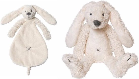 Happy Horse Richie wit konijntje knuffeldoek/tuttel en knuffel - Kraamcadeau - Baby speelgoed