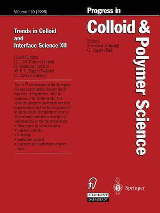 Trends in Colloid and Interface Science XII | 9783662160626 | Boeken | bol