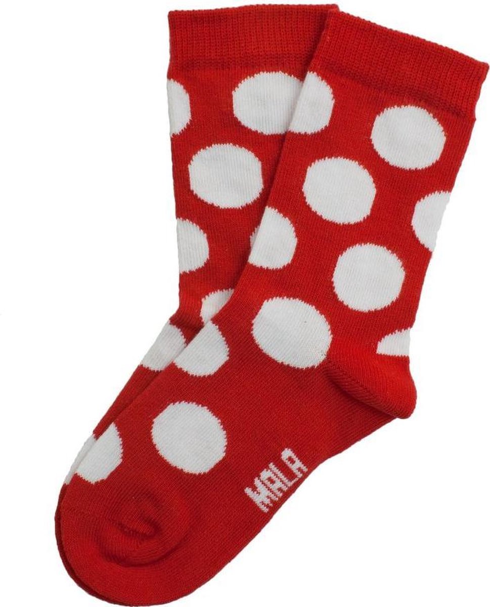 Hippe Mala sokken rood met witte stippen.-31-34 | bol.com