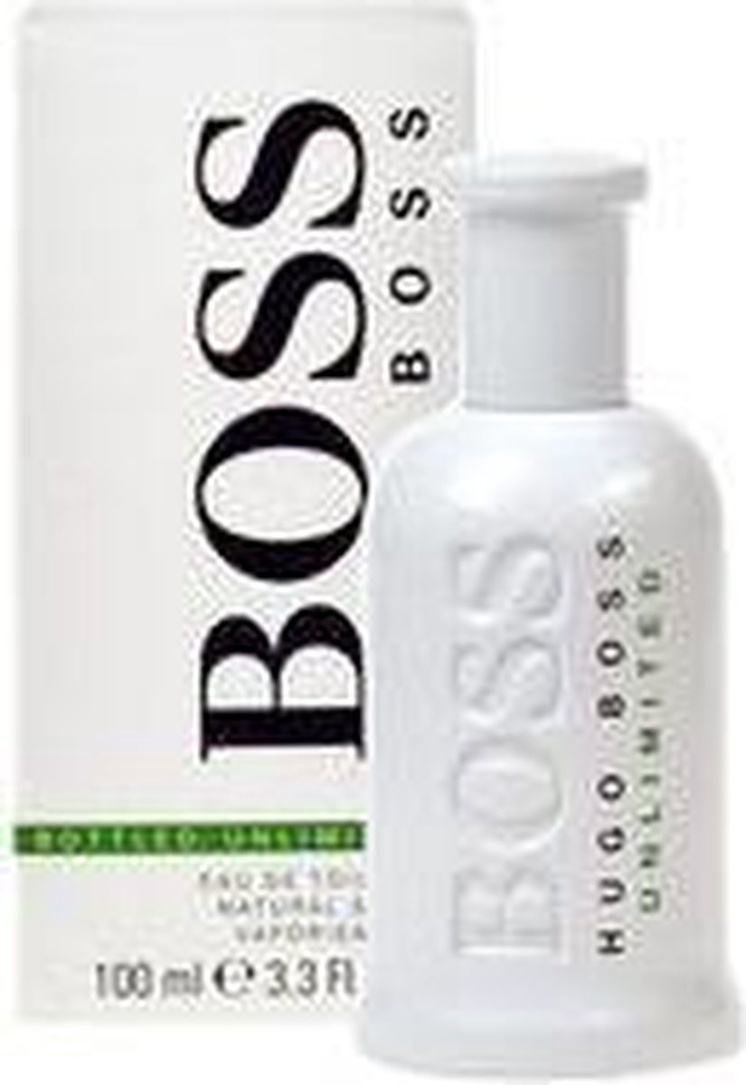 Witte Hugo Boss Bottled Unlimited Eau de Toilette fles.