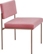 Sternzeit- eetkamerstoel Cube velvet roze