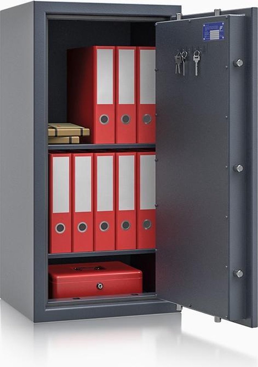 Ameno-I-5 Inbraakwerende documentenkluis klasse 1 - 100 x 50 x 42 cm - Dubbelbaard Sleutelslot