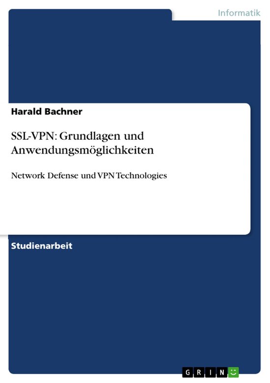 SSL-VPN: Grundlagen und Anwendungsmöglichkeiten - cover