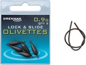 Drennan Olivettes Lock & Slide - Lood - 0.9g - Brons
