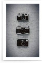 Walljar - Vintage Camera - Zwart wit poster