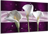 Peinture sur toile Fleur | Blanc, violet | 120x70cm 1Hatch