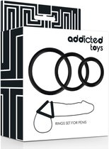 ADDICTED TOYS | Addicted Toys Rings Set For Penis Black