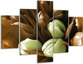 Peinture sur verre d'orchidée | Marron, vert, noir | 100x70cm 5Liège | Tirage photo sur verre |  F002753
