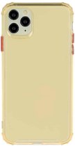 Voor iPhone 12 TPU kleur doorschijnend vierhoekige airbag schokbestendige telefoon beschermhoes (transparant goud)