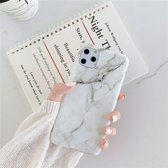 Voor iPhone 12 mini TPU Smooth Marbled IMD Mobile Phone Case (Snow White F6)