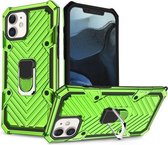 Cool Armor PC + TPU schokbestendig hoesje met 360 graden rotatie ringhouder voor iPhone 12/12 Pro (groen)