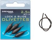 Drennan Olivettes Lock & Slide - Lood - 2.5g - Brons