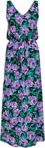 Jacqueline de Yong Jurk Jdystaar Life S/l Maxi Dress Wvn 15226054 Black/purple Roses Dames Maat - 38