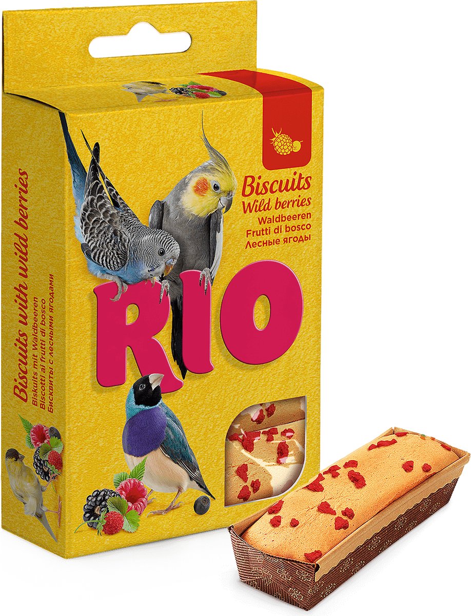 RIO Biscuits met wilde bessen voor alle soorten vogels 5x7 gram