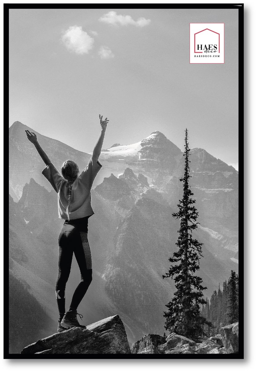 HAES deco - Kunststof fotolijst 40x60 zwart Easy Frame - EF9B