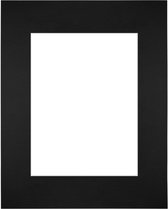 Passe-Partout Fotomaat 18x24 cm - Lijstmaat 28x35 cm - Zwart - Museumkarton - Fotolijst niet inbegrepen