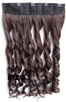 Clip in hair extensions 1 baan wavy bruin / rood - M2/33