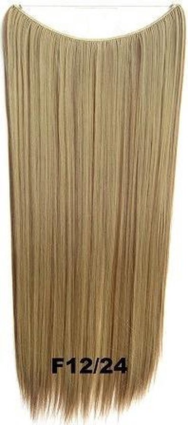 Wire hairextensions straight bruin / blond - F12/24