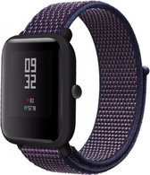 Nylon Smartwatch bandje - Geschikt voor  Xiaomi Amazfit Bip nylon band - paars-blauw - Horlogeband / Polsband / Armband