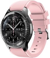 Samsung Galaxy Watch siliconen bandje 45mm / 46mm - roze + glazen screen protector