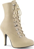 Pleaser Pink Label Enkellaars -45 Shoes- EVE-106 US 14 Creme