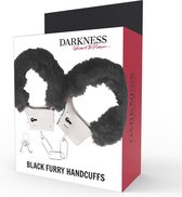 Darkness Pleasure Furry Handcuffs - Handboeien - Zwart