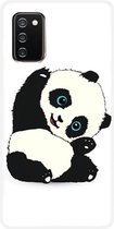 ADEL Siliconen Back Cover Softcase Hoesje Geschikt Voor Samsung Galaxy A02s - Panda