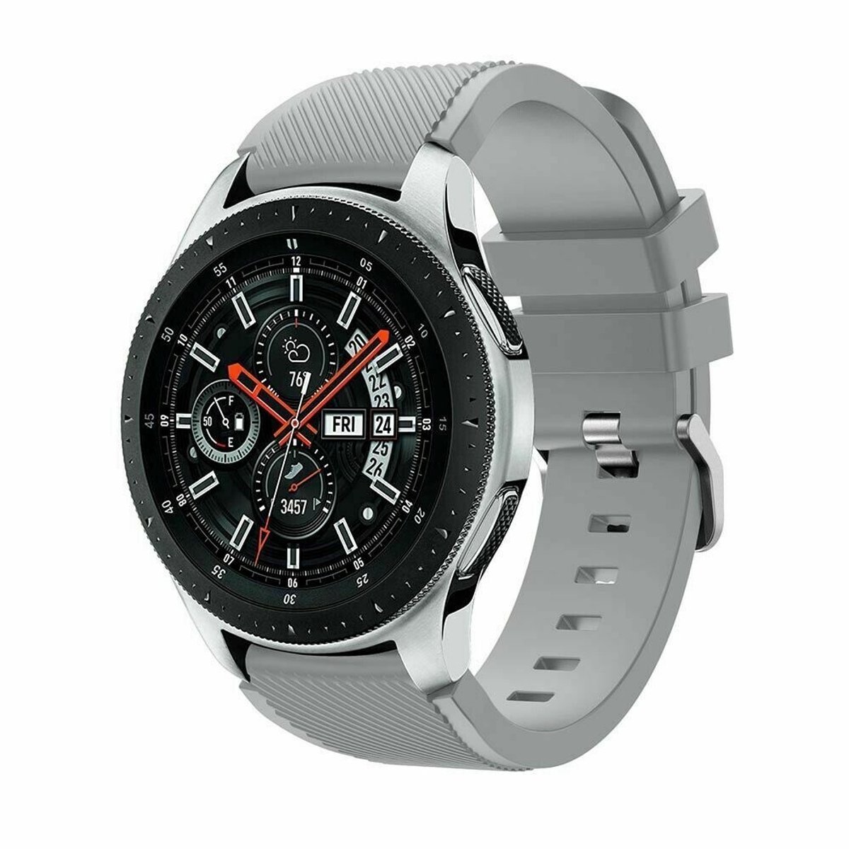 Geschikt voor Samsung Galaxy Watch silicone band - grijs - 42mm
