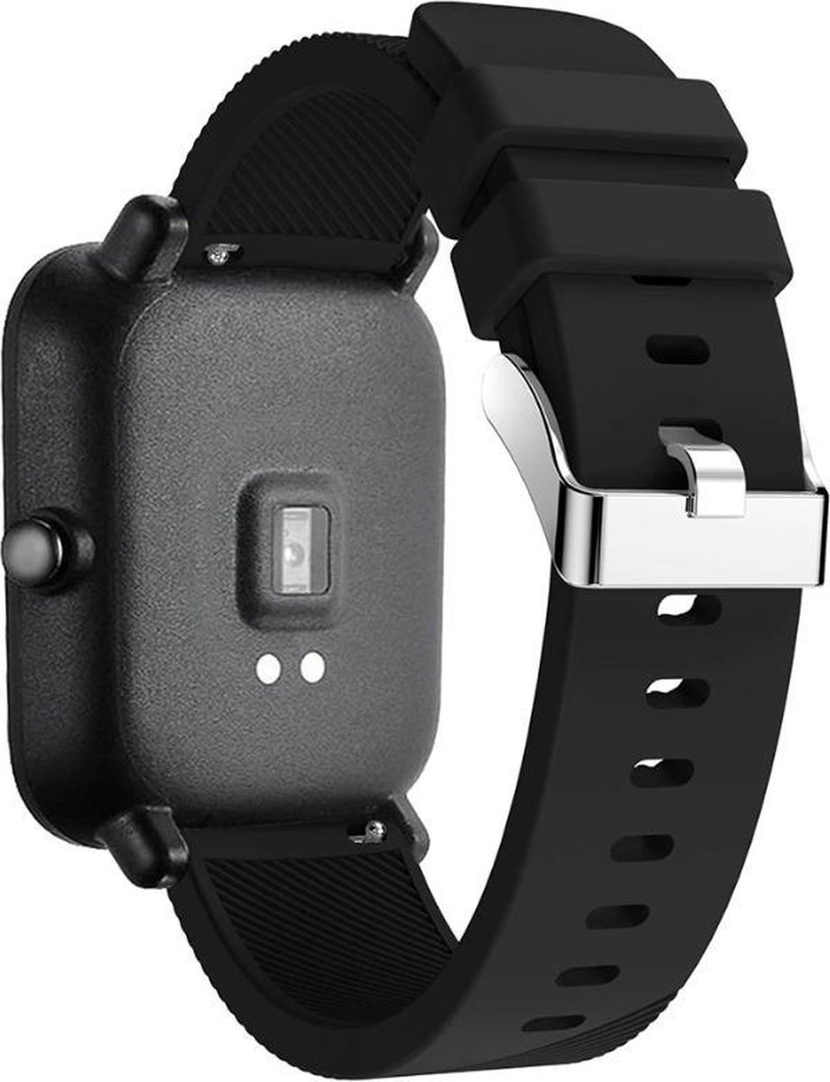 Siliconen Bandje – Geschikt voor Xiaomi Amazfit GTS 42mm – Zwart